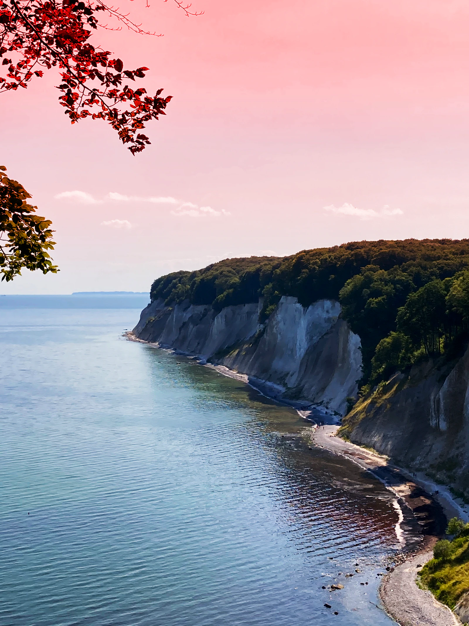 Kreidefelsen und Ostsee auf Rügen im August